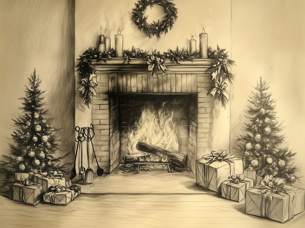 Gemütlicher Weihnachtskamin von Jolly and Dash