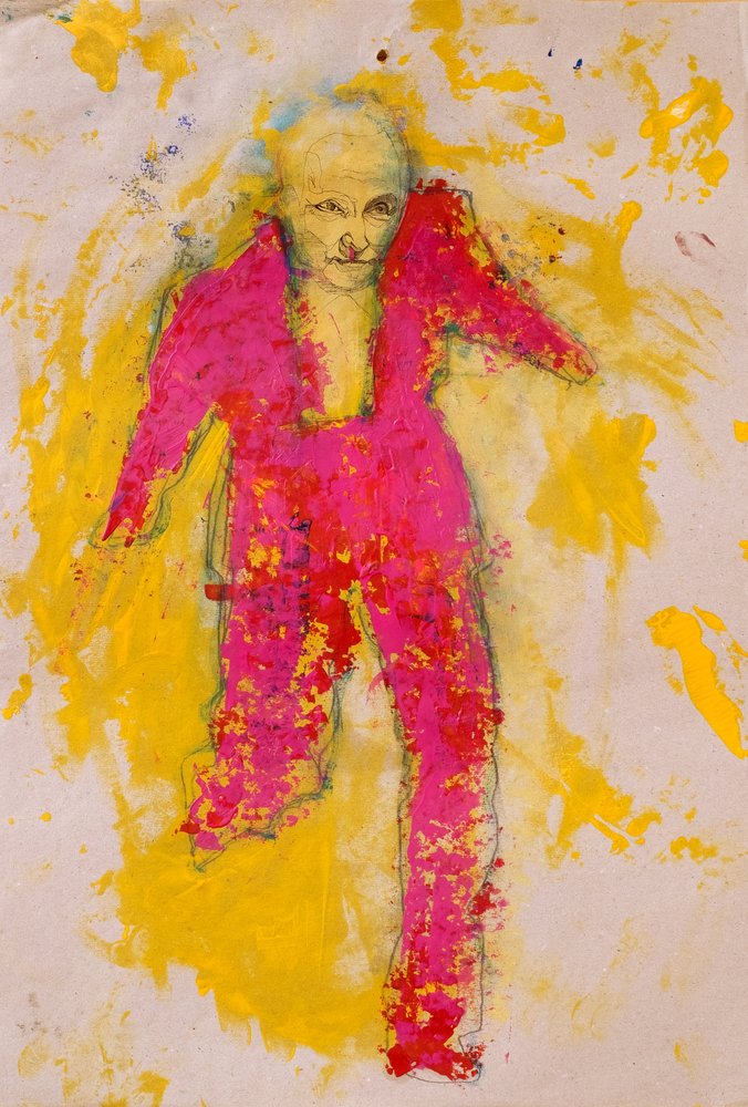 Lebendige pinke Figur von Joshua Hoskins