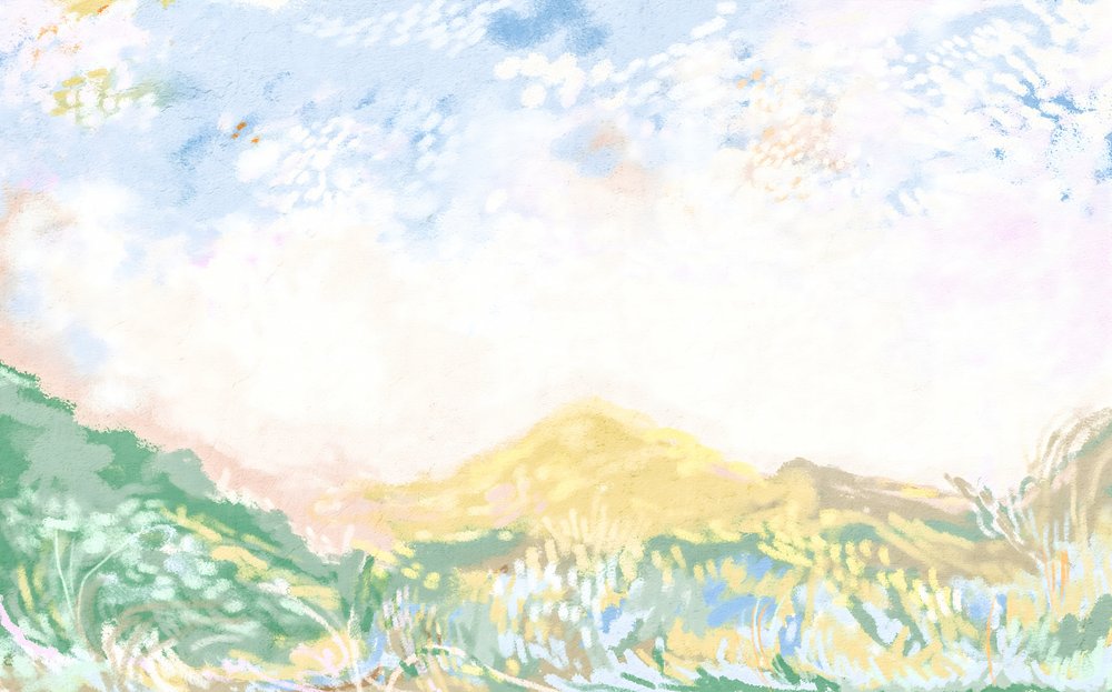 Sanfte Pastelllandschaft von Josie George