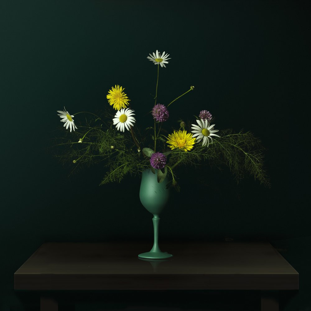 Wildblumenvase Stillleben von Juan Antonio Palacios