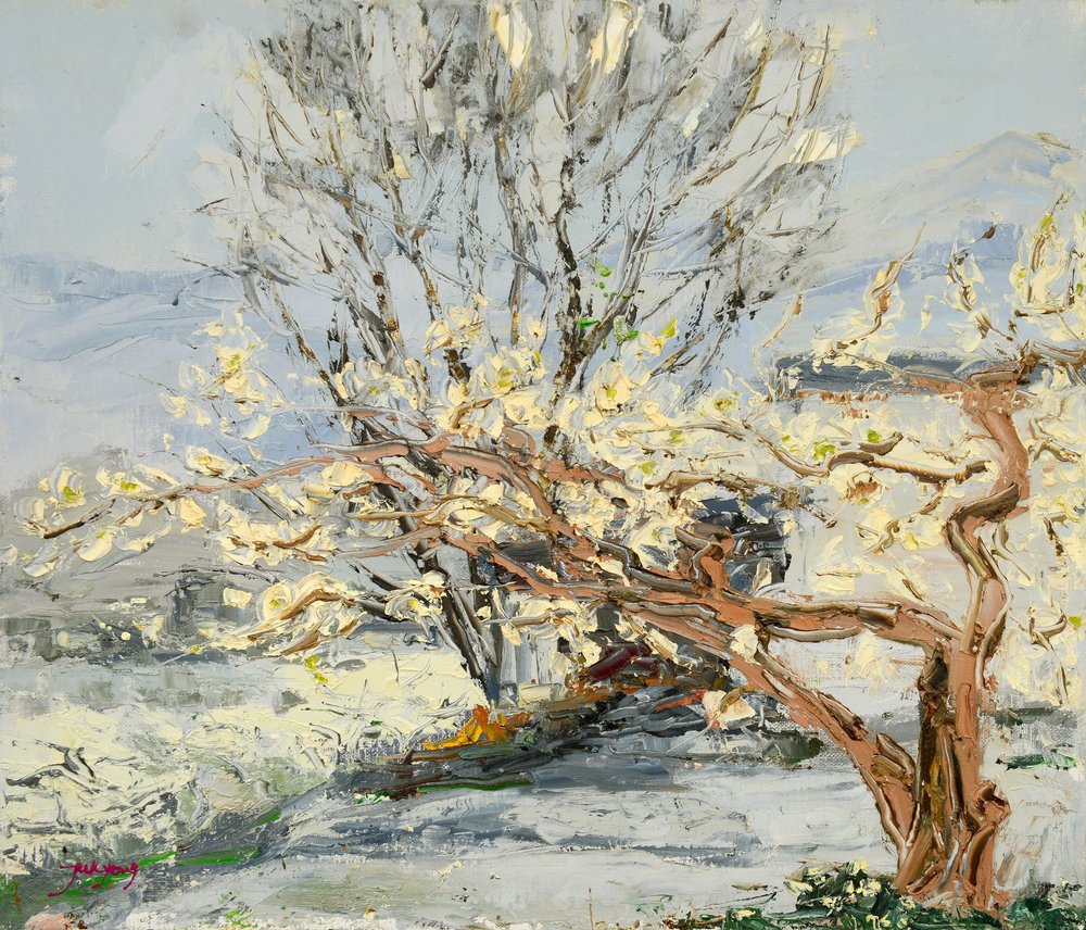 Blühende Frühlingsbäume von Jukyong Park