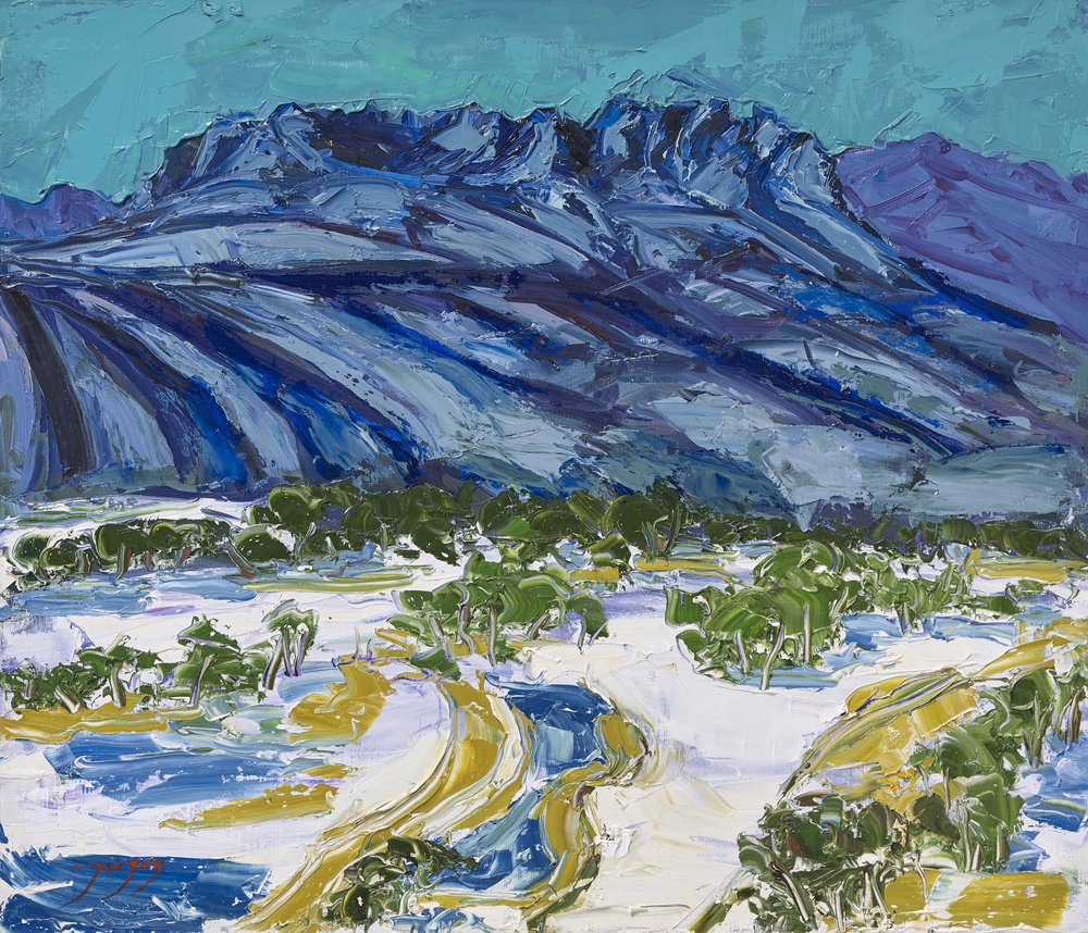 Blaue Winterberge von Jukyong Park