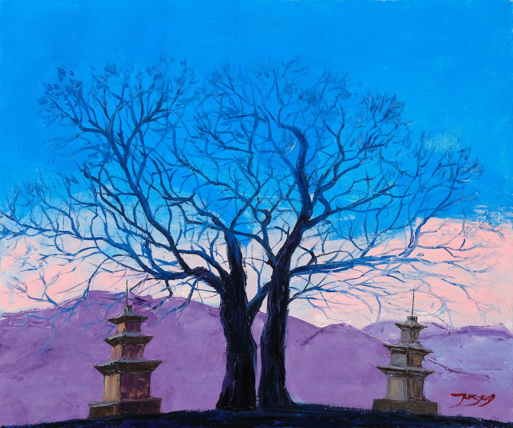 Ruhige Pagodenlandschaft von Jukyong Park