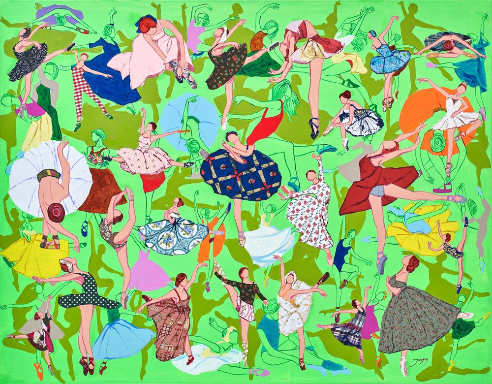 Lebendige Ballerinas beim Tanzen von Jukyong Park