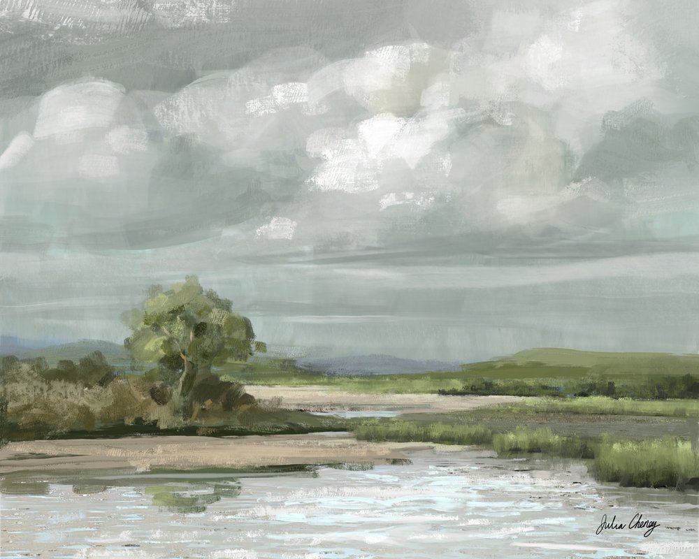 Serene Sumpflandschaft von Julia Cheney