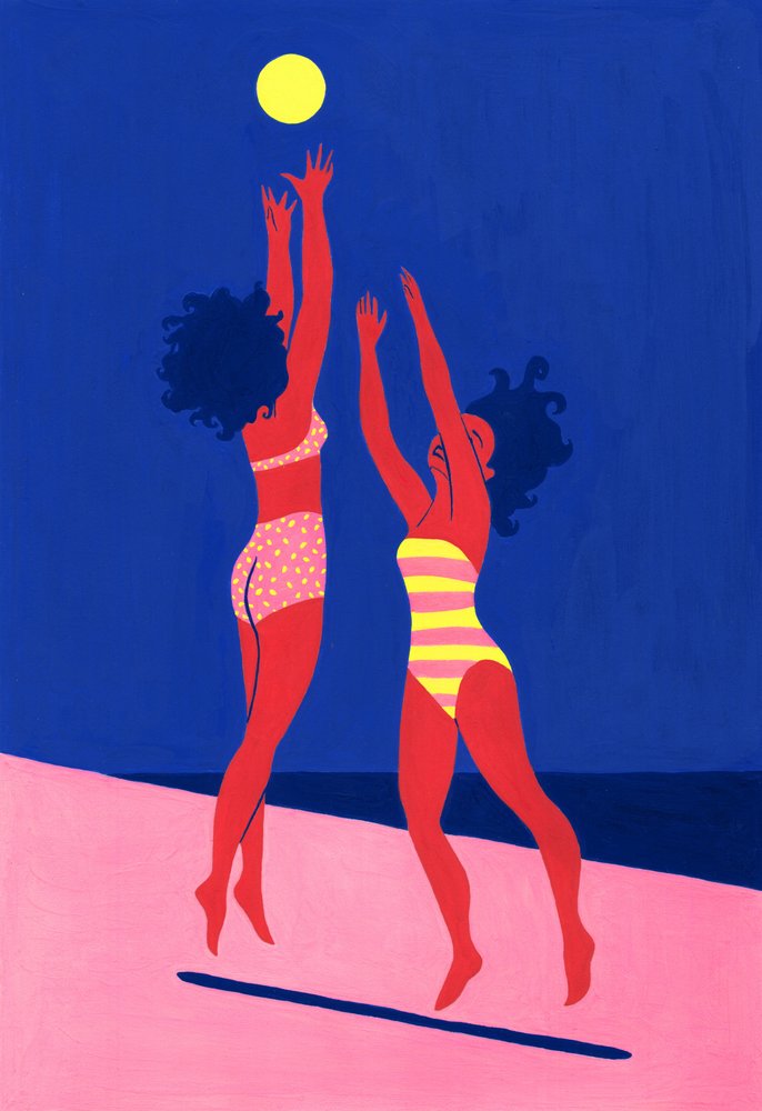 Volleyball-Strandspaß von Julie Lesouef