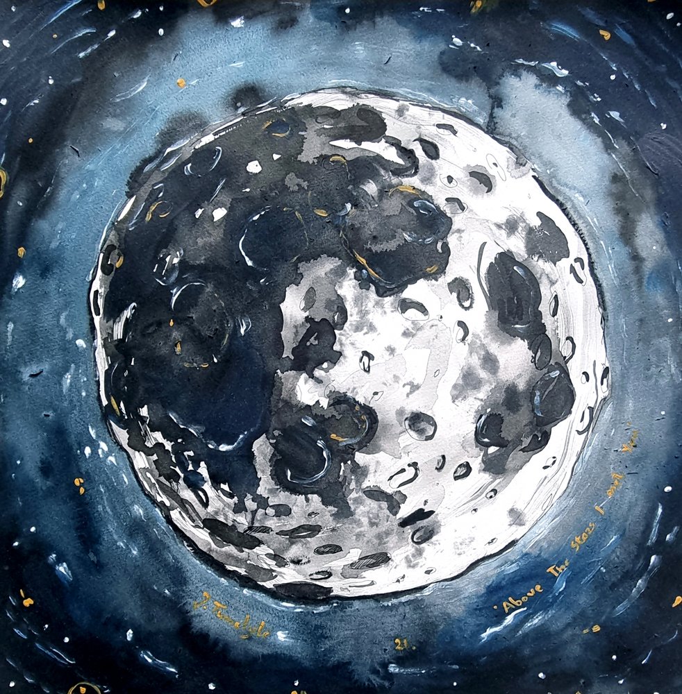 Kosmisches Mondleuchten von Julija Belickienė