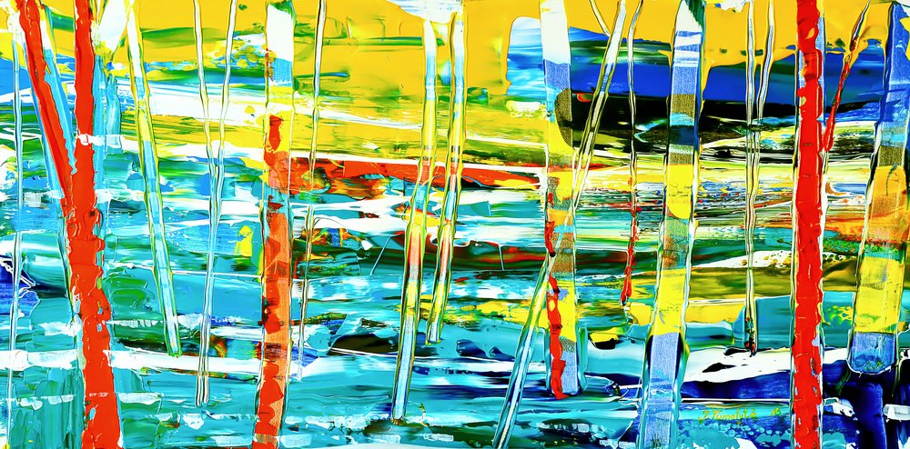 Lebendige Abstrakte Landschaft von Julija Belickienė