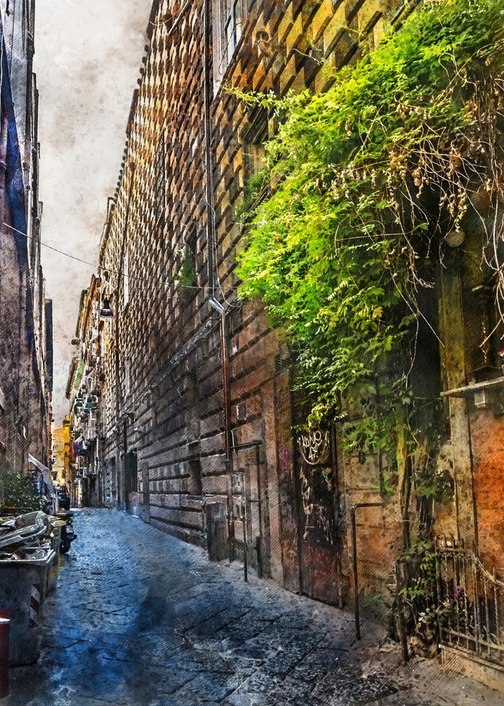 Historische gepflasterte Gasse von Justyna Jaszke