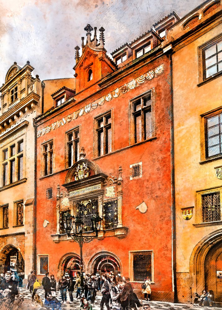 Historische Prager Fassade von Justyna Jaszke