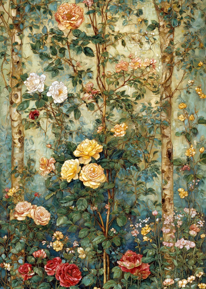 Üppiger Rosengarten von Justyna Jaszke