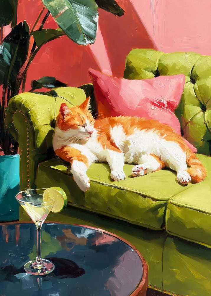 Sonnige Katze Martini von Justyna Jaszke