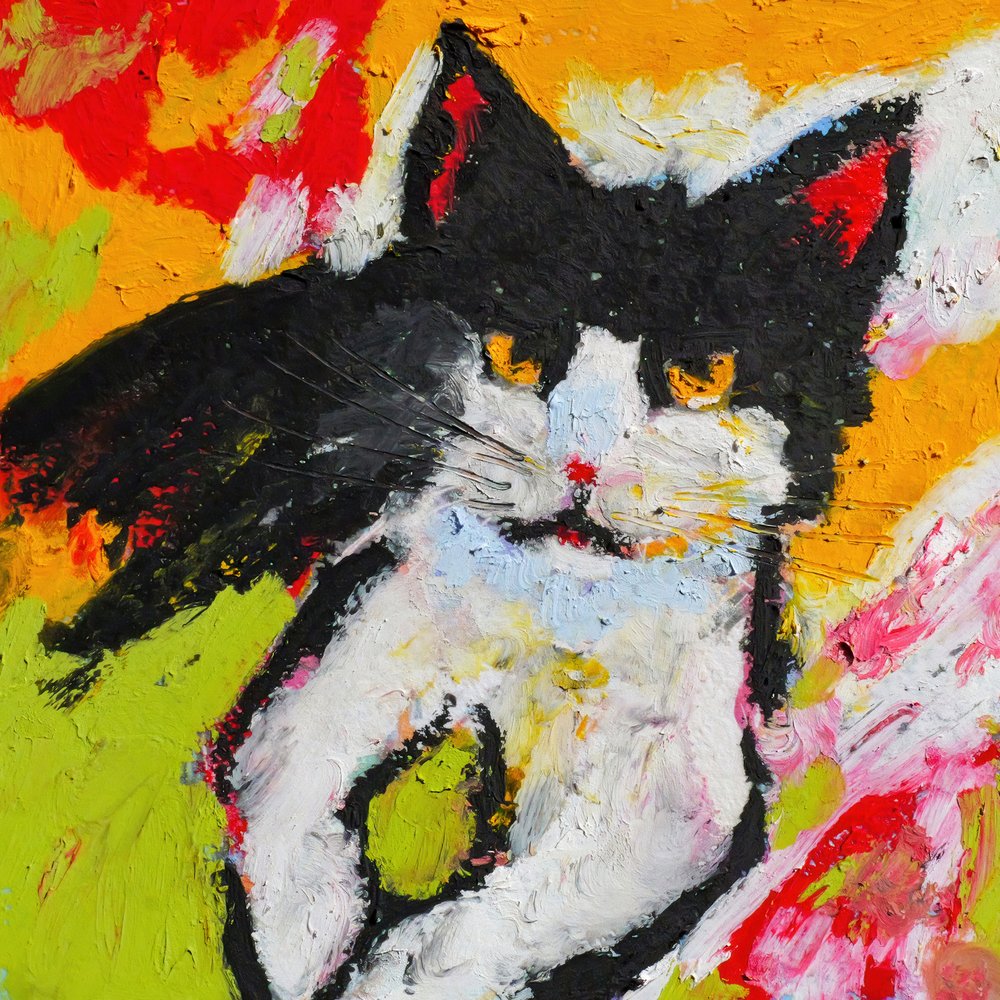 Lebendiges Katzengemälde von Justyna Jaszke