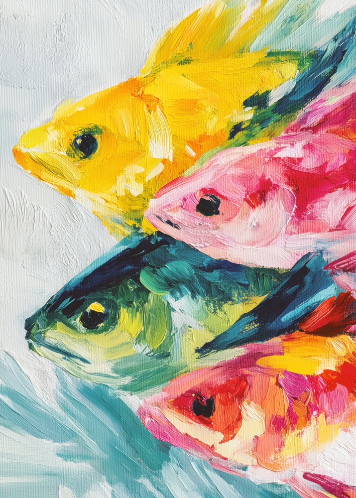 Lebendige schwimmende Fische von Justyna Jaszke
