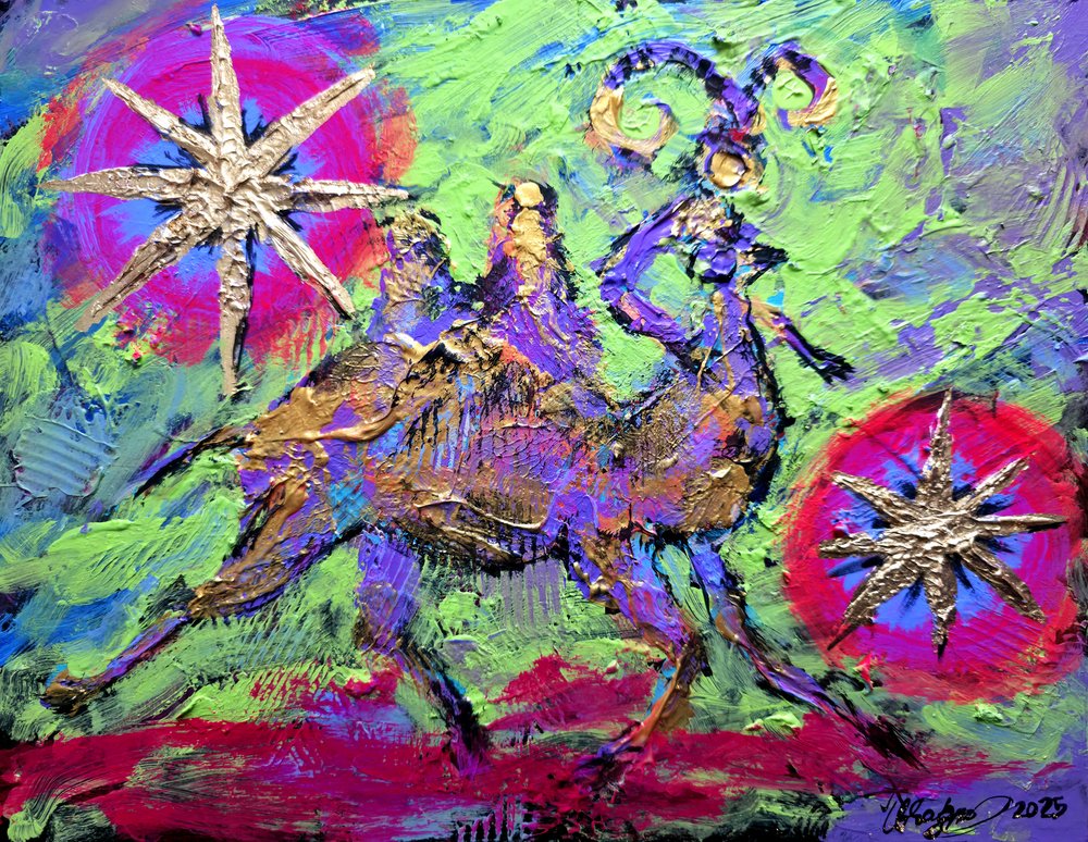 Bunte Kamel-Wüstenreise von Kanat Ibragimov