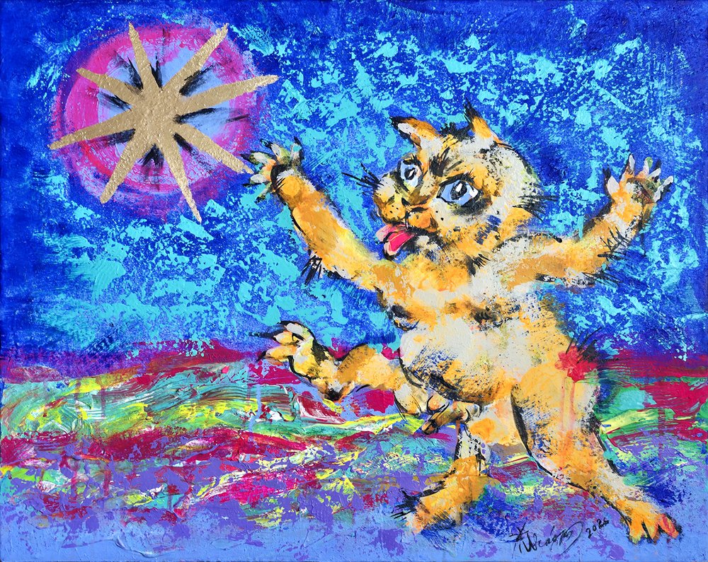 Verspielter Katzenstern von Kanat Ibragimov