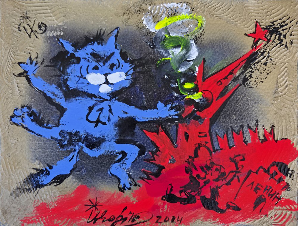 Superkatze & Lenin von Kanat Ibragimov
