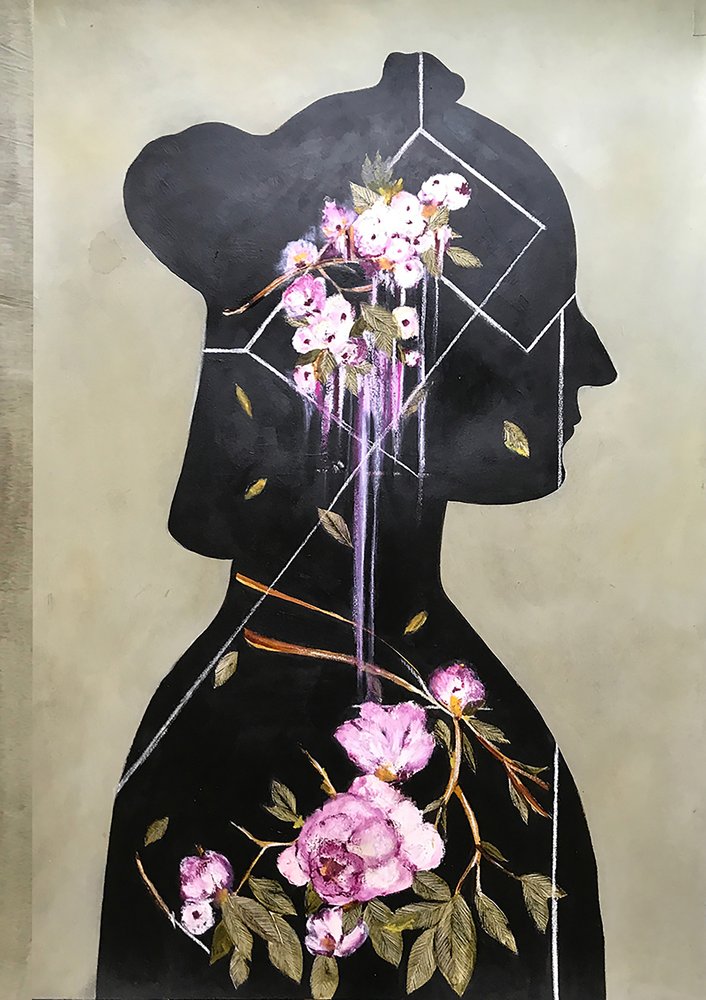 Blühende innere Silhouette von Karenina Fabrizzi