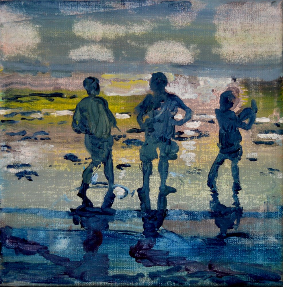 Küstenreflexionen Sonnenuntergang von Karin Bos