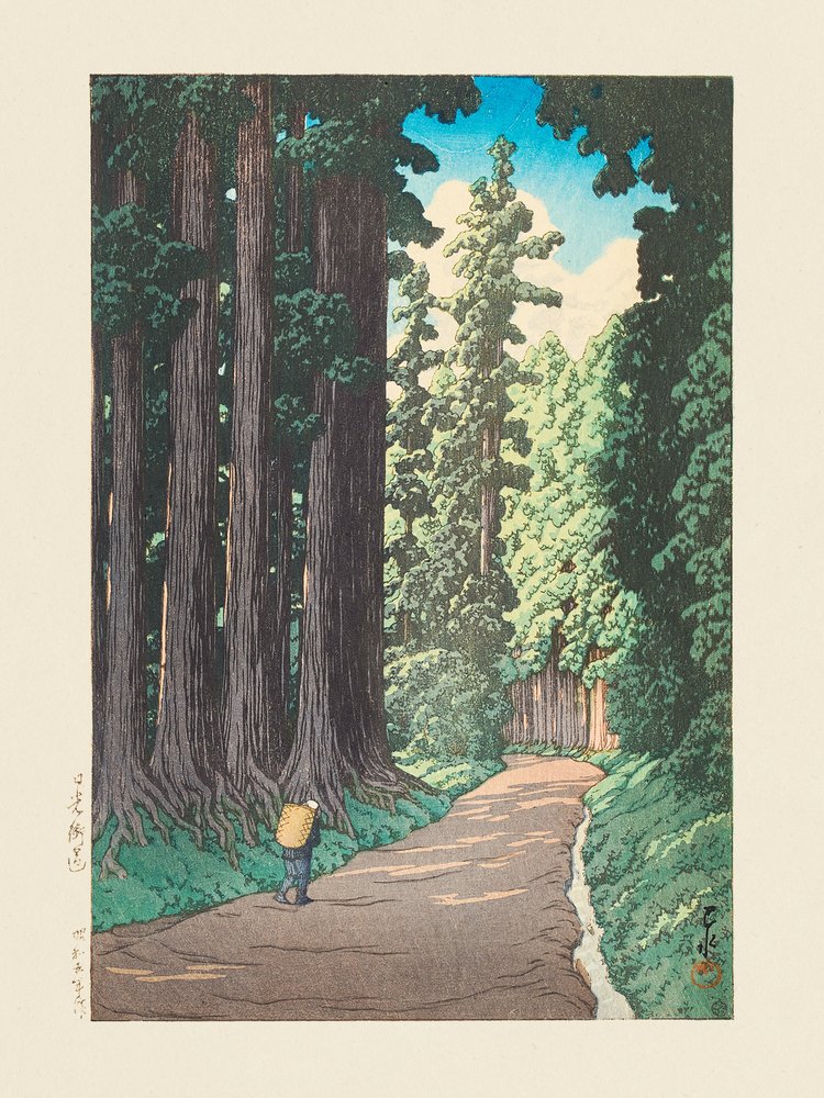 Straße nach Nikko (1930) von Kawase Hasui
