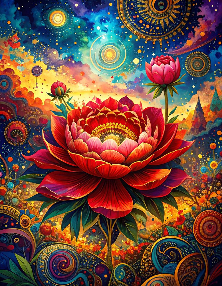 Lebendige kosmische Blume von Kay Shanley