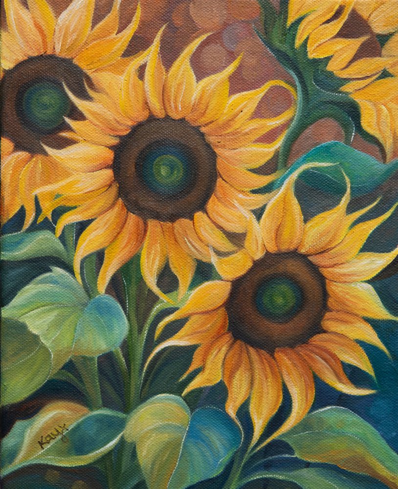 Warme Sommer-Sonnenblumen von Kay Shanley