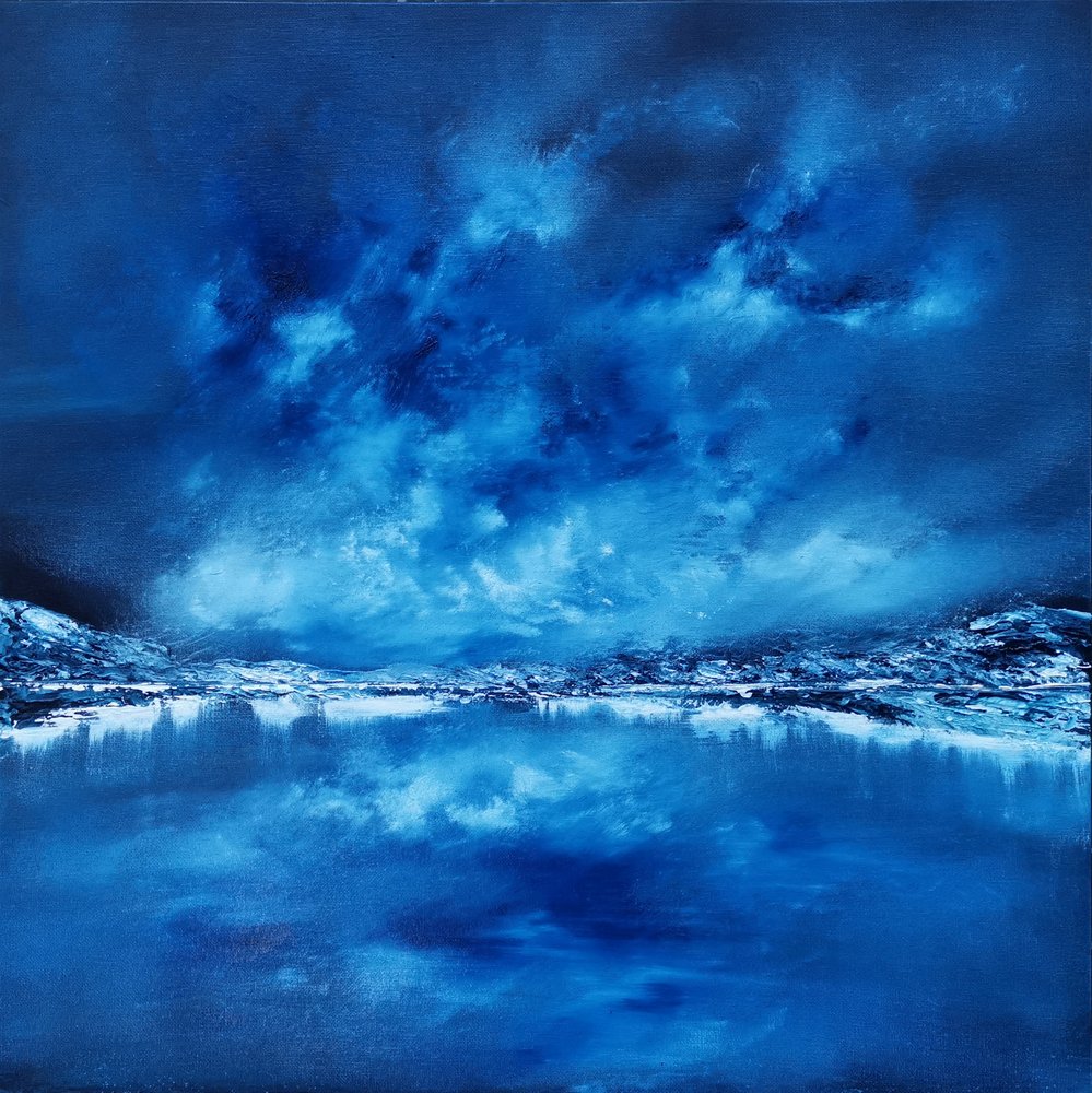 Tiefer blauer Nachtsee von Kenneth Cowins