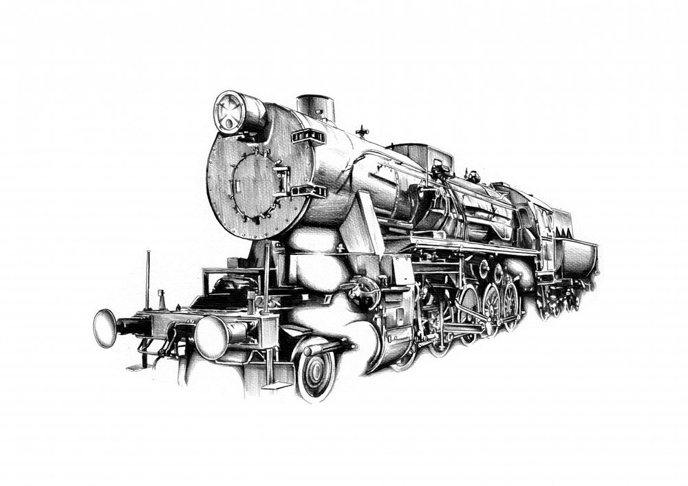 Klassische Dampflokomotive von Kulik