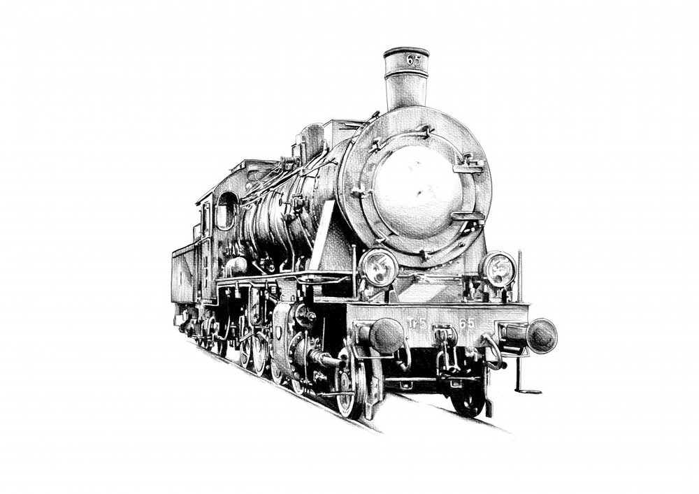 Klassische Dampflokomotive von Kulik