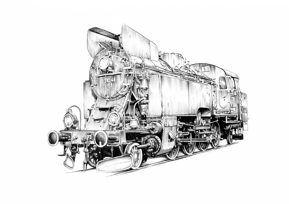 Klassische Dampflokomotive von Kulik