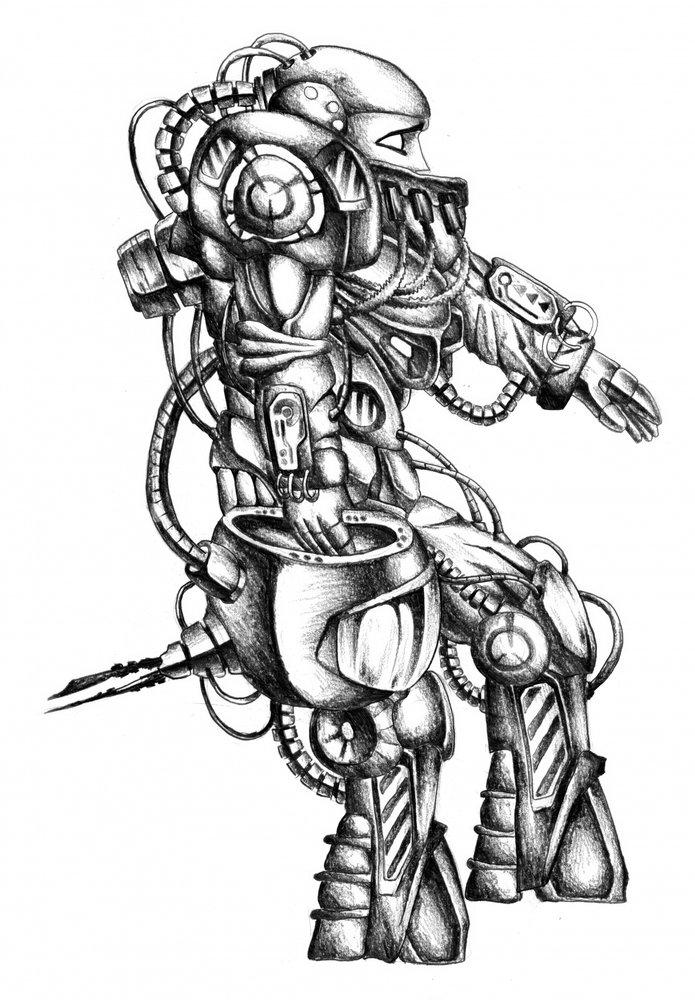 Detaillierter Sci-Fi Roboter von Kulik