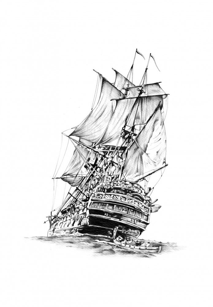 Dramatisches Großsegler von Kulik