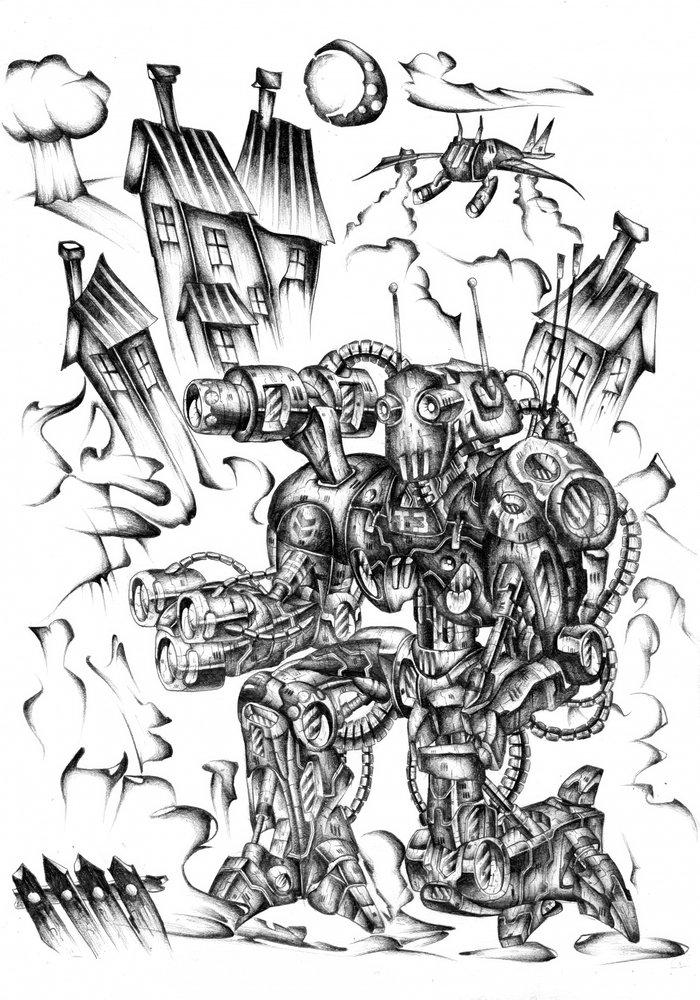 Riesiger Steampunk-Mech von Kulik