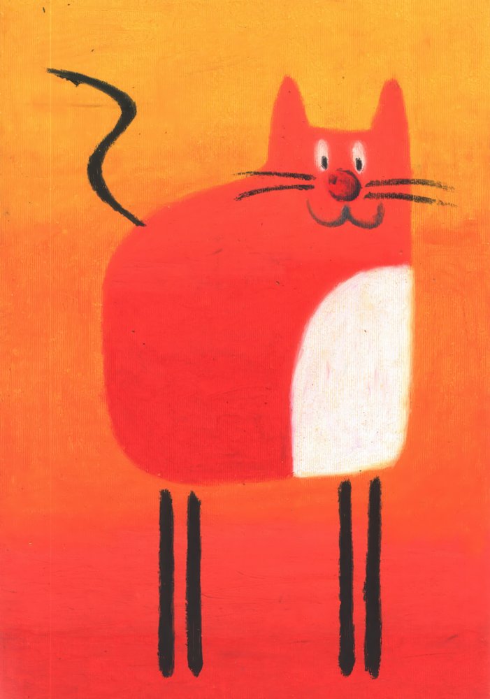 Glückliche rote Katze von Kulik
