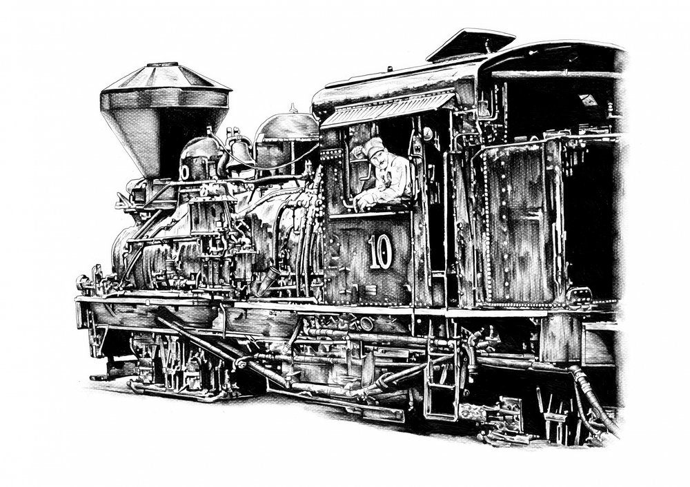 Historische Dampflokomotive von Kulik