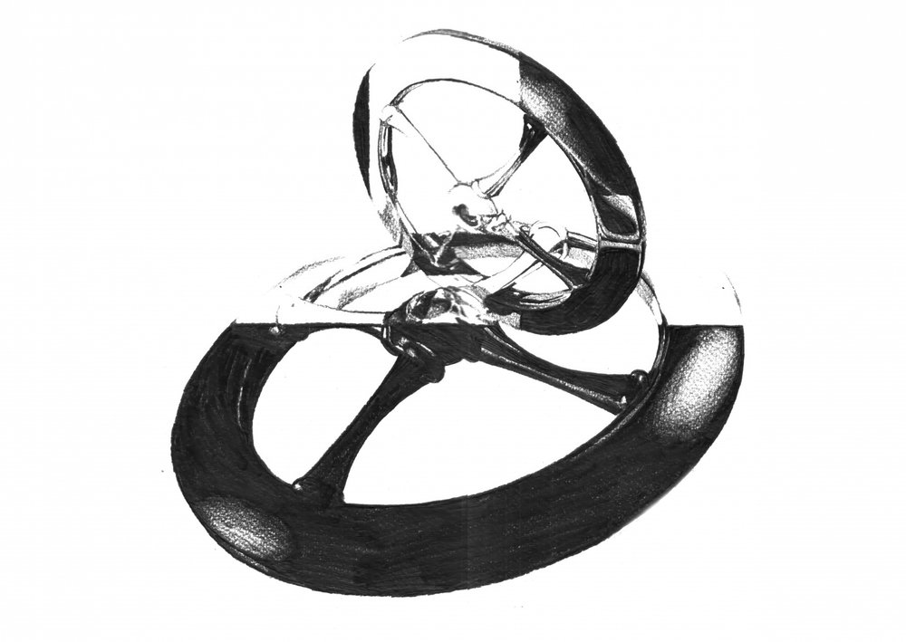 Verflochtene Metallische Form von Kulik