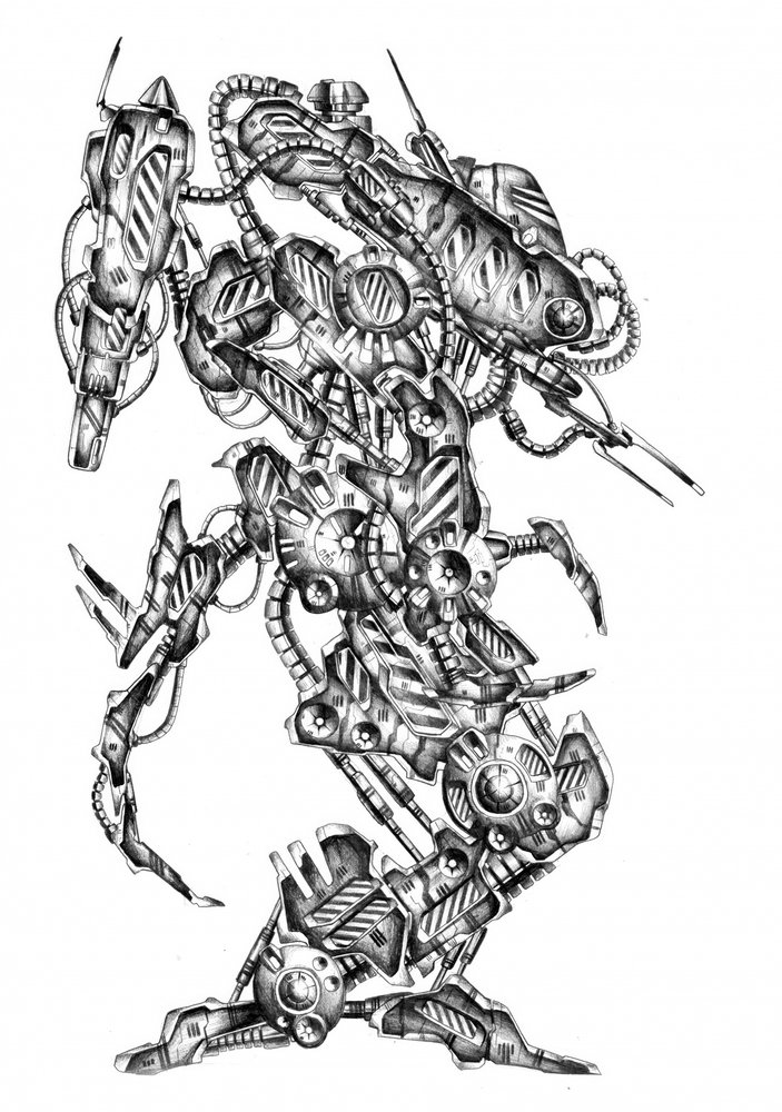 Komplexer Sci-Fi Mech von Kulik