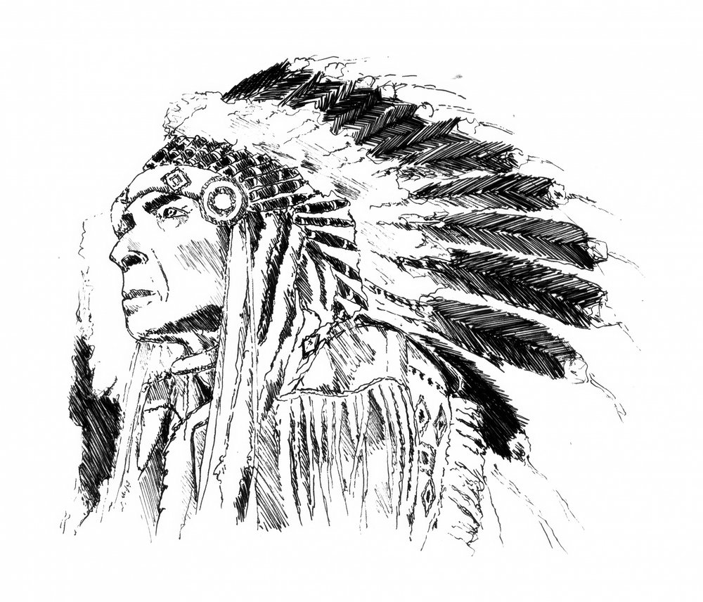 Porträt eines indianischen Häuptlings von Kulik