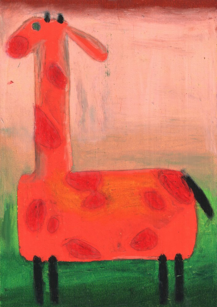 Verspielte rote Giraffe von Kulik