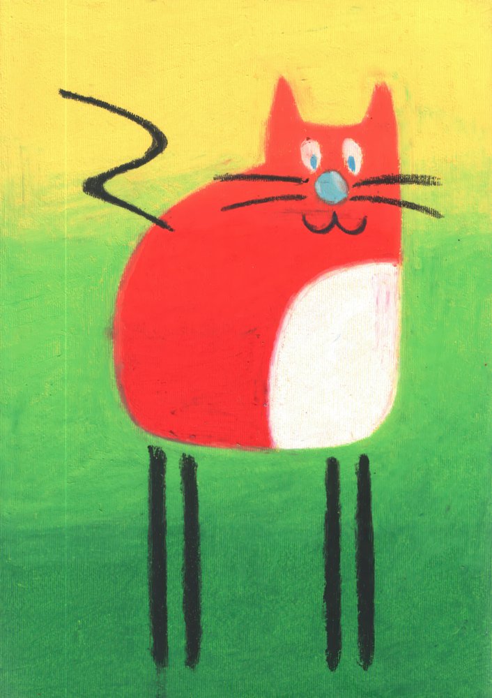 Rote Cartoon-Katze von Kulik