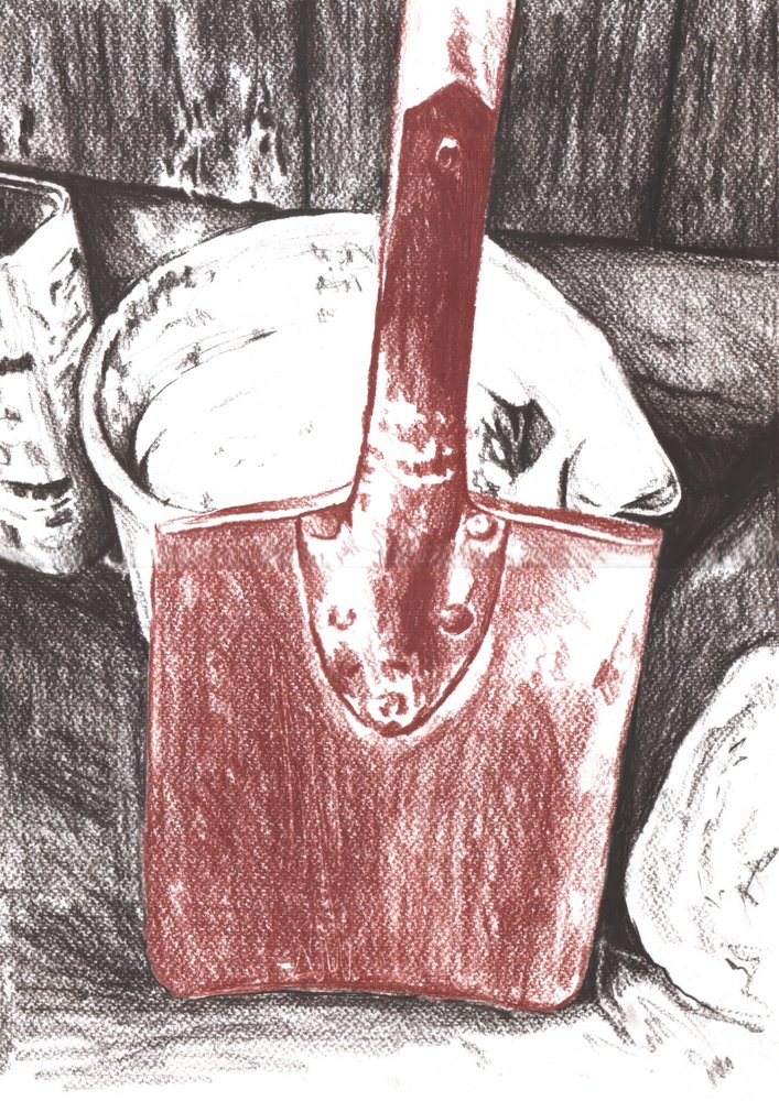 Rote Schaufelskizze von Kulik
