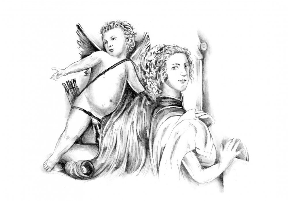 Renaissance Junge und Cherub von Kulik