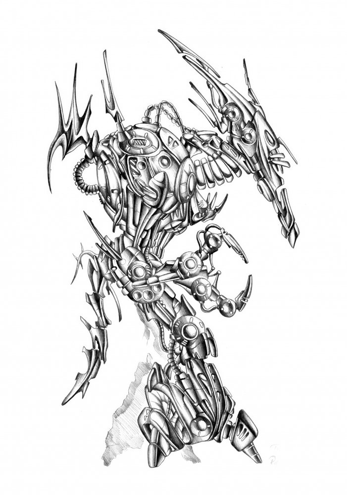 Sci-Fi-Cyborg-Krieger von Kulik