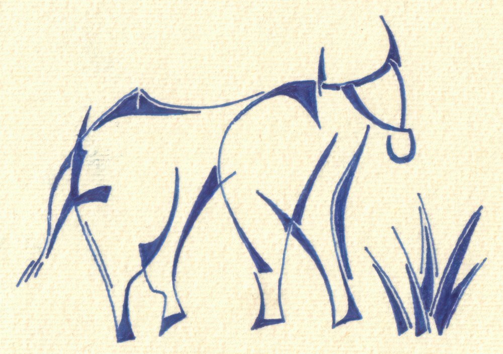 Stilisierter blauer Stier von Kulik