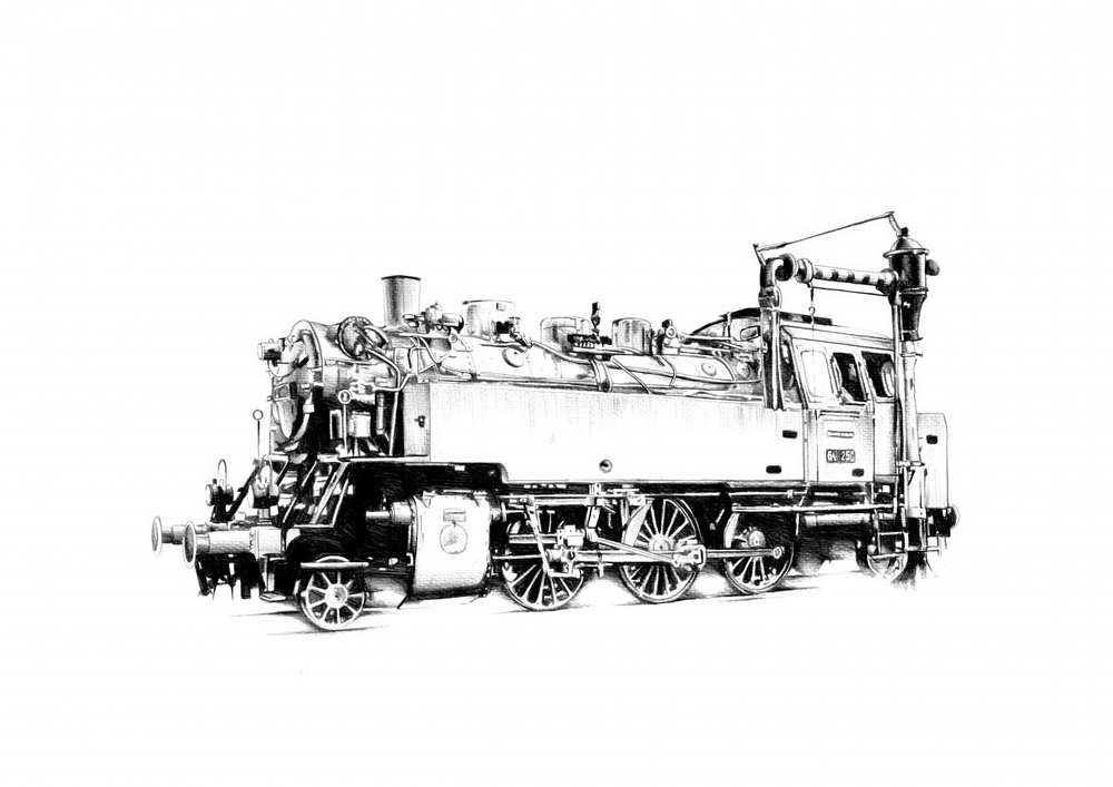 Vintage-Dampflokomotive von Kulik