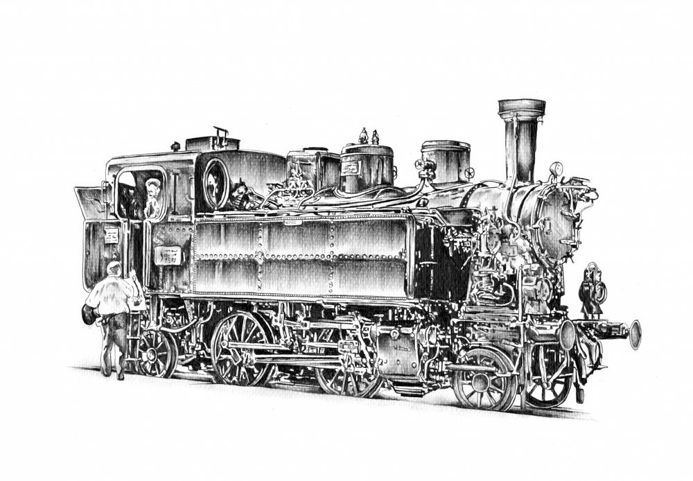 Vintage-Dampflokomotive von Kulik