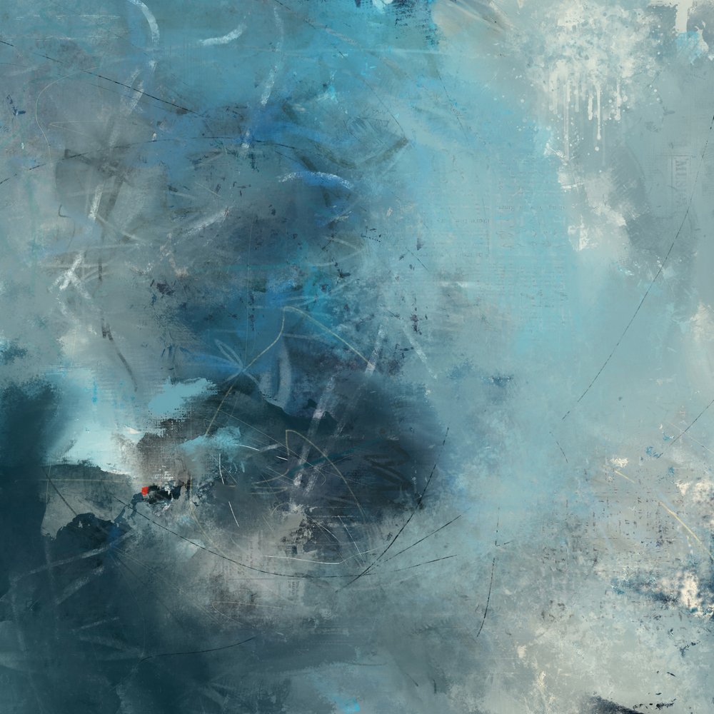 Abstrakte Ozeanblues von Laura H Gibson