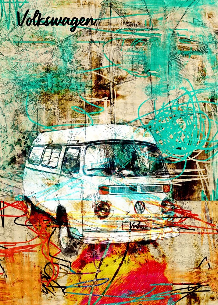 Abstrakter Retro-Van von Lembayung senja studio [Vintage Poster]