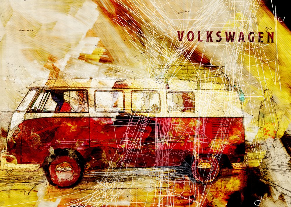 Retro-Van-Abenteuer von Lembayung senja studio [Vintage Poster]