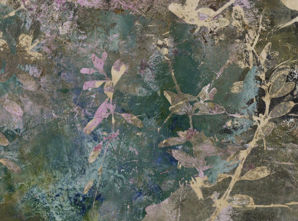 Botanische Grunge-Blätter von Lena Ru